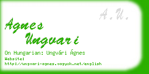 agnes ungvari business card